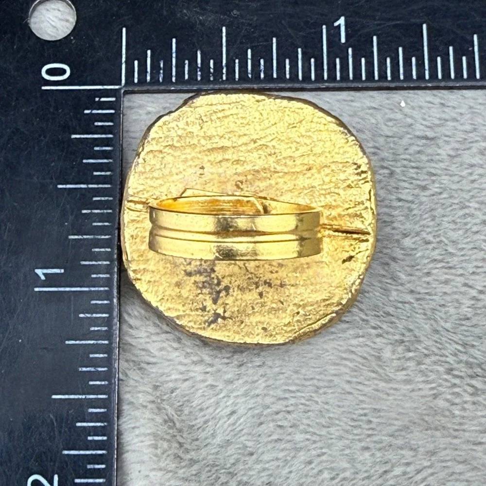 Taurus Ring Zodiac Gold Tone‎ Bull Celestial Horoscope Adjustable Size 5.5